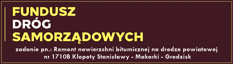 Odnośnik do projektu Remont nawierzchni bitumicznej na drodze powiatowej nr 1710B Kłopoty Stanisławy Makarki Grodzisk 