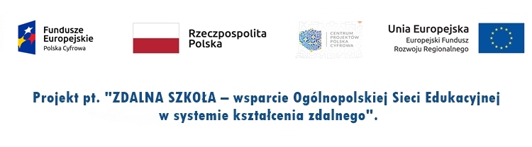 Odnośnik do projektu Zdalna Szkoła - wsparcie Ogólnopolskiej Sieci Edukacyjnej w systemie kształcenia zdalnego