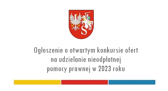 Grafika z herbem powiatu siemiatyckiego odnośnie ogłoszenia o otwartym konkursie ofert - udzielanie nieodpłatnej pomocy prawnej w 2023 roku