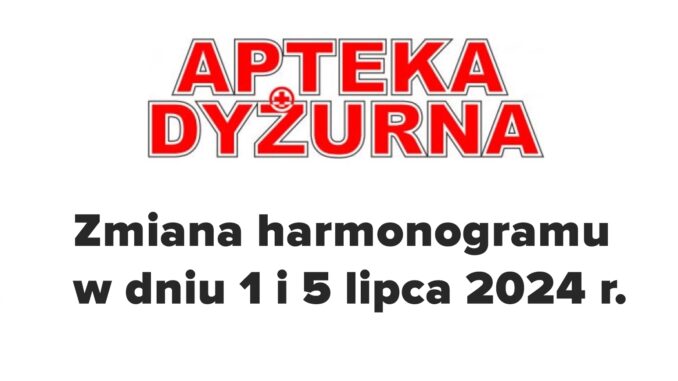 zmiana dyżury aptek